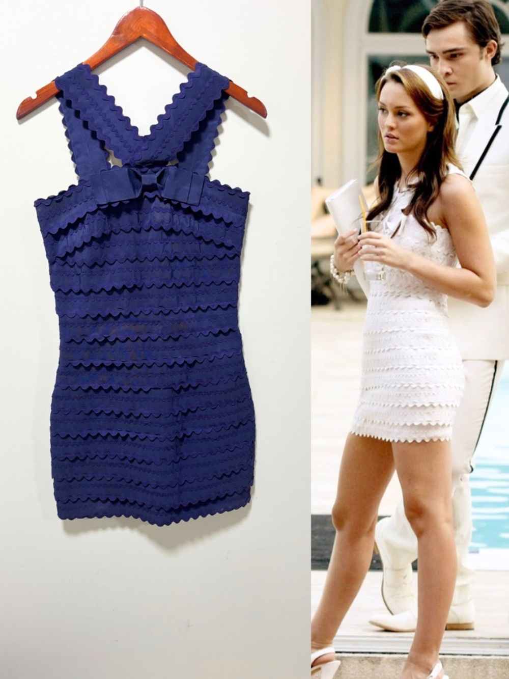 ASO Blair Waldorf in Gossip Girl ICONIC Joelle Dress ALT Blue - Picture 2 of 11